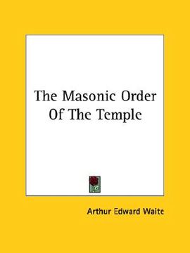 portada the masonic order of the temple (en Inglés)