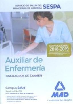 portada Auxiliar de Enfermería del Servicio de Salud del Principado de Asturias (Sespa). Simulacros de Examen