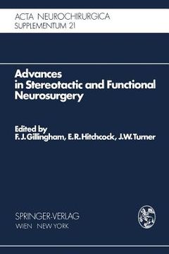 portada advances in stereotactic and functional neurosurgery 21: proceedings of the 1st meeting of the european society for stereotactic and functional neuros