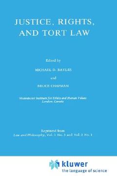 portada justice, rights, and tort law (en Inglés)