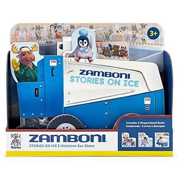 portada Zamboni Stories on Ice- Wheeled Board Book Set, 3-Book Gift set With Rolling Truck Slipcase for Toddlers Ages 1-5 
