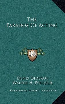 portada the paradox of acting (en Inglés)