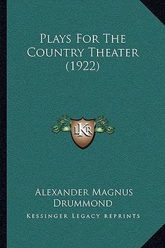 portada plays for the country theater (1922) (en Inglés)