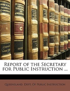 portada report of the secretary for public instruction ... (en Inglés)