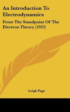 portada an introduction to electrodynamics: from the standpoint of the electron theory (1922) (en Inglés)