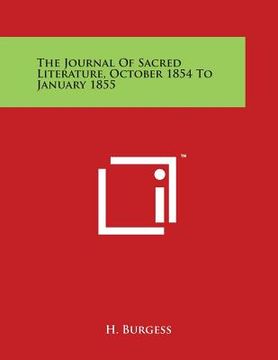 portada The Journal Of Sacred Literature, October 1854 To January 1855