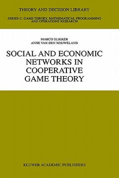 portada social and economic networks in cooperative game theory