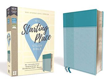 portada Niv, Starting Place Study Bible, Leathersoft, Blue, Comfort Print: An Introductory Exploration of Studying God's Word (en Inglés)