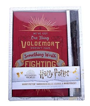 portada Harry Potter: Harry Potter Hardcover Ruled Journal and Wand pen set (en Inglés)