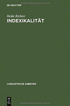 portada Indexikalität (Linguistische Arbeiten) (German Edition)