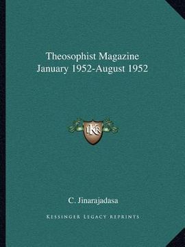 portada theosophist magazine january 1952-august 1952
