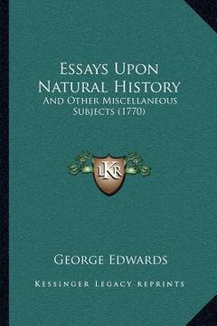 portada essays upon natural history: and other miscellaneous subjects (1770) (en Inglés)