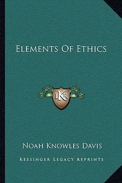 portada elements of ethics (in English)