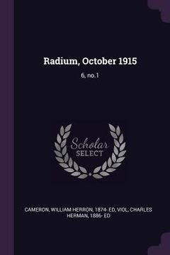portada Radium, October 1915: 6, no.1 (en Inglés)