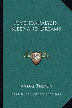 portada psychoanalysis, sleep and dreams (en Inglés)