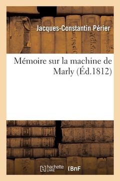 portada Mémoire sur la machine de Marly (in French)