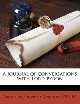 portada a journal of conversations with lord byron