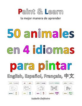 portada 50 animales en 4 idiomas: inglés, español, francés, chino (Spanish Edition)