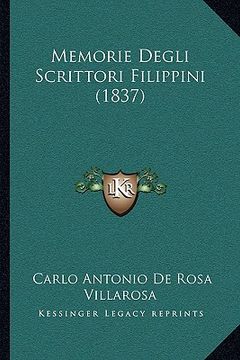 portada Memorie Degli Scrittori Filippini (1837) (in Italian)