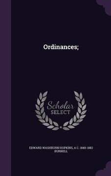 portada Ordinances;