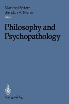 portada philosophy and psychopathology (in English)