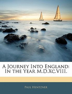 portada a journey into england: in the year m.d.xc.viii.