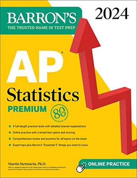 portada Ap Statistics Premium, 2024: 9 Practice Tests + Comprehensive Review + Online Practice (Barron'S Test Prep) (in English)
