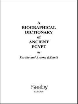 portada A Biographical Dictionary of Ancient Egypt (en Inglés)