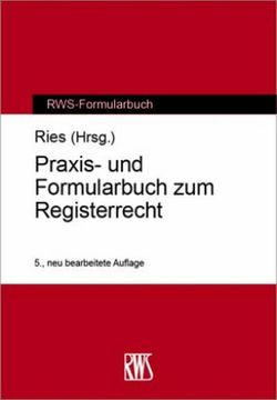 portada Praxis- und Formularbuch zum Registerrecht (in German)