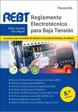 portada Reglamento Electrotécnico Para Baja Tensión 5. ª Edición 2021 (in Spanish)