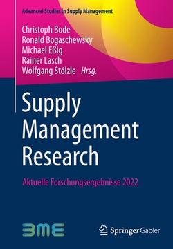 portada Supply Management Research: Aktuelle Forschungsergebnisse 2022 (en Alemán)