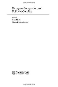 portada European Integration and Political Conflict Hardback (Themes in European Governance) 