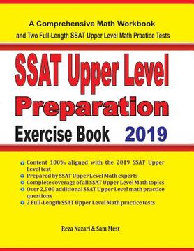 portada SSAT Upper Level Math Preparation Exercise Book: A Comprehensive Math Workbook and Two Full-Length SSAT Upper Level Math Practice Tests (in English)