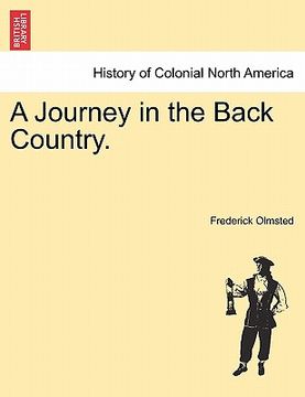 portada a journey in the back country. (in English)