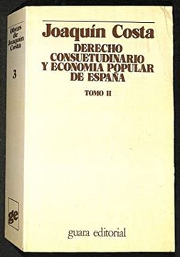portada Derecho Consuetudinario y Economico Popular de España(Tomo 2)