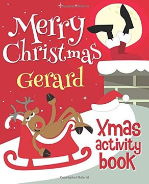 portada Merry Christmas Gerard - Xmas Activity Book: (Personalized Children's Activity Book)