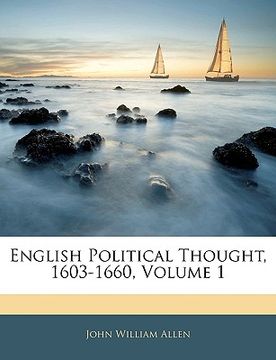 portada english political thought, 1603-1660, volume 1
