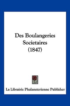 portada Des Boulangeries Societaires (1847) (in French)