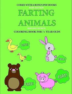 portada Coloring Book for 7+ Year Olds (Farting Animals) 