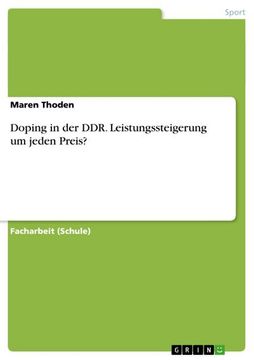 portada Doping in der DDR. Leistungssteigerung um jeden Preis? (in German)