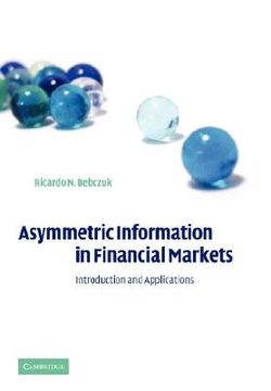 portada Asymmetric Information in Financial Markets Paperback: Introduction and Applications (en Inglés)