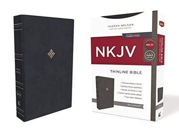 portada Nkjv, Thinline Bible, Leathersoft, Navy, Thumb Indexed, red Letter Edition, Comfort Print: Holy Bible, new King James Version (in English)
