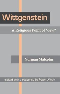 portada wittgenstein: a religious point of view? (en Inglés)