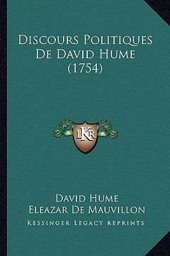 portada discours politiques de david hume (1754) (en Inglés)