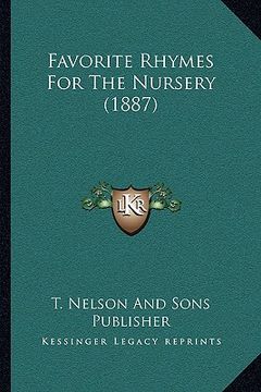 portada favorite rhymes for the nursery (1887)