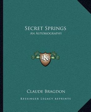 portada secret springs: an autobiography (in English)