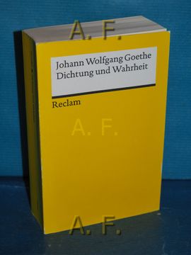 portada Dichtung und Wahrheit. Reclams Universal-Bibliothek nr. 18939 (in German)