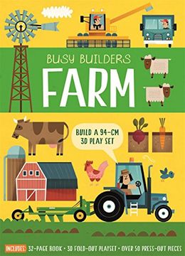 portada Busy Builders Farm Book & Model Kit (en Inglés)