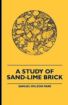portada a study of sand-lime brick (in English)