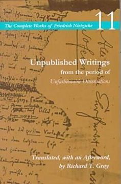 portada unpublished writings from the period of unfashionable observations (in English)